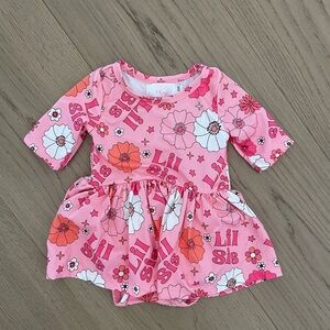 Pink Floral 'Lil Sis' Dress MILA & Rose